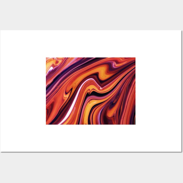 Fiery Fusion: A Warm-Colored Abstract Art Piece Wall Art by aestheticand